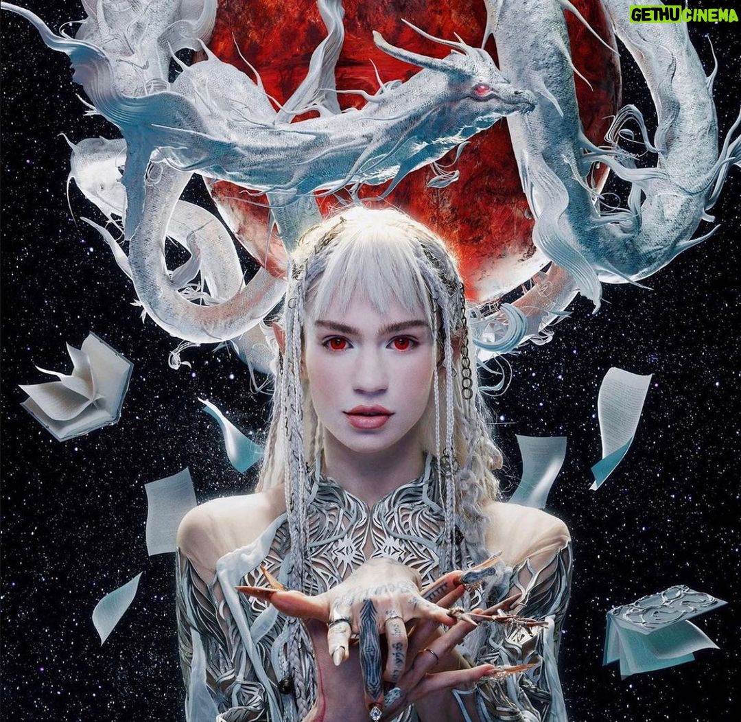 Grimes Instagram - Which of these is my album cover? 1 @chenman @chkltk 2 @bryanhuynh @rodolfo.olf ???? Will prob figure out sum kinda vote Hmmm I technically have like 18 songs now I could just do book 1 and book 2 cuz won’t fit on vinyl at this point