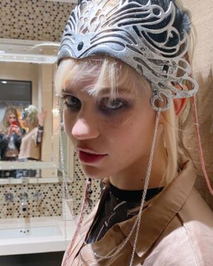 Grimes Instagram - It’s my Bday!!! Also lil X made a loop on my keyboard?  Prob an accident but tbh he played a super fire set just now. 
Totally forgot it was my bday until @____zoe_bleu_arquette____  @nusi_quero @angelfir.e @illangelo @tweakt had impromptu tattoo party at midnight last night lol.  Strong spells today 

Photos by Nicole Nabulsi !