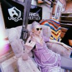 Grimes Instagram – CYBERPUNK is out now!!! 🧚🏻‍♀️🧨 @cyberpunkgame Massey’s Gun Shop and Range