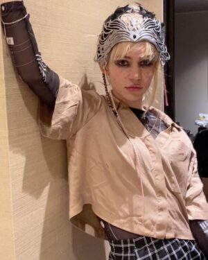 Grimes Instagram - It’s my Bday!!! Also lil X made a loop on my keyboard?  Prob an accident but tbh he played a super fire set just now. 
Totally forgot it was my bday until @____zoe_bleu_arquette____  @nusi_quero @angelfir.e @illangelo @tweakt had impromptu tattoo party at midnight last night lol.  Strong spells today 

Photos by Nicole Nabulsi !