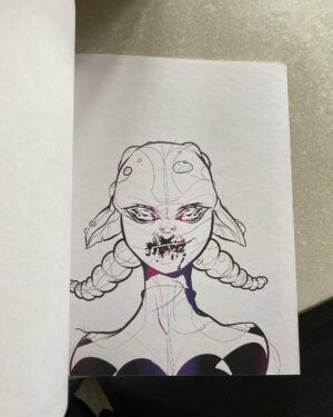 Grimes Instagram - Hey guys my coloring book is in stores now
If u wanna support indie/ local book stores u can get it at (link in bio)

Illustrations by grimes 

📷 @liv_boeree