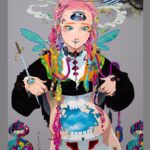 Grimes Instagram - Beautiful art by my favourite @3eyestakahashi _this piece makes me emotional haha 🤍🤍 . We’re working on a Japanese based t shirt collab made out of recycled bottles 🌒 and more ideas 🤍 Is everyone ok? Anyone else in their third trimester, getting ready to go to the hospital in this mess? Definitely a crazy time to be trying to have a baby haha 😯 Hope everyone’s ok, let’s help each other 🐖🍓🐖🍓🐖🍓🐖🍓 . I hope pigs eat strawberries cuz that sounds BEYOND delightful 🐷💖💕✨