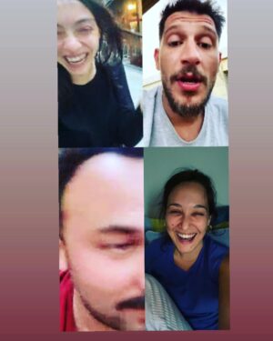 Gupse Özay Instagram - @urazka 'nın şakaları, 
@mervedizdar 'ın kahkahaları
@feritaktug 'un "bağırmayın dışardayım" uyarıları ve benim gizli çektiğim screenshot'lar..... ❤️

Not: @ezomola çok güzel çıkmışsın...............