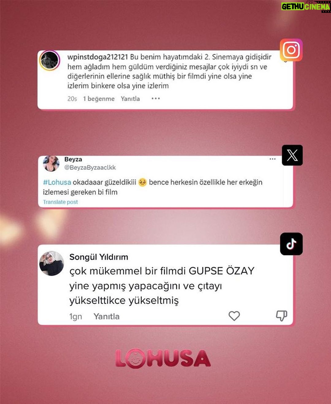 Gupse Özay Instagram - Her platformdan güzel yorumlarınızı görüyoruz ve çokkk mutlu oluyoruz 🥹🙏🍿 Canımız seyirci #lohusafilm