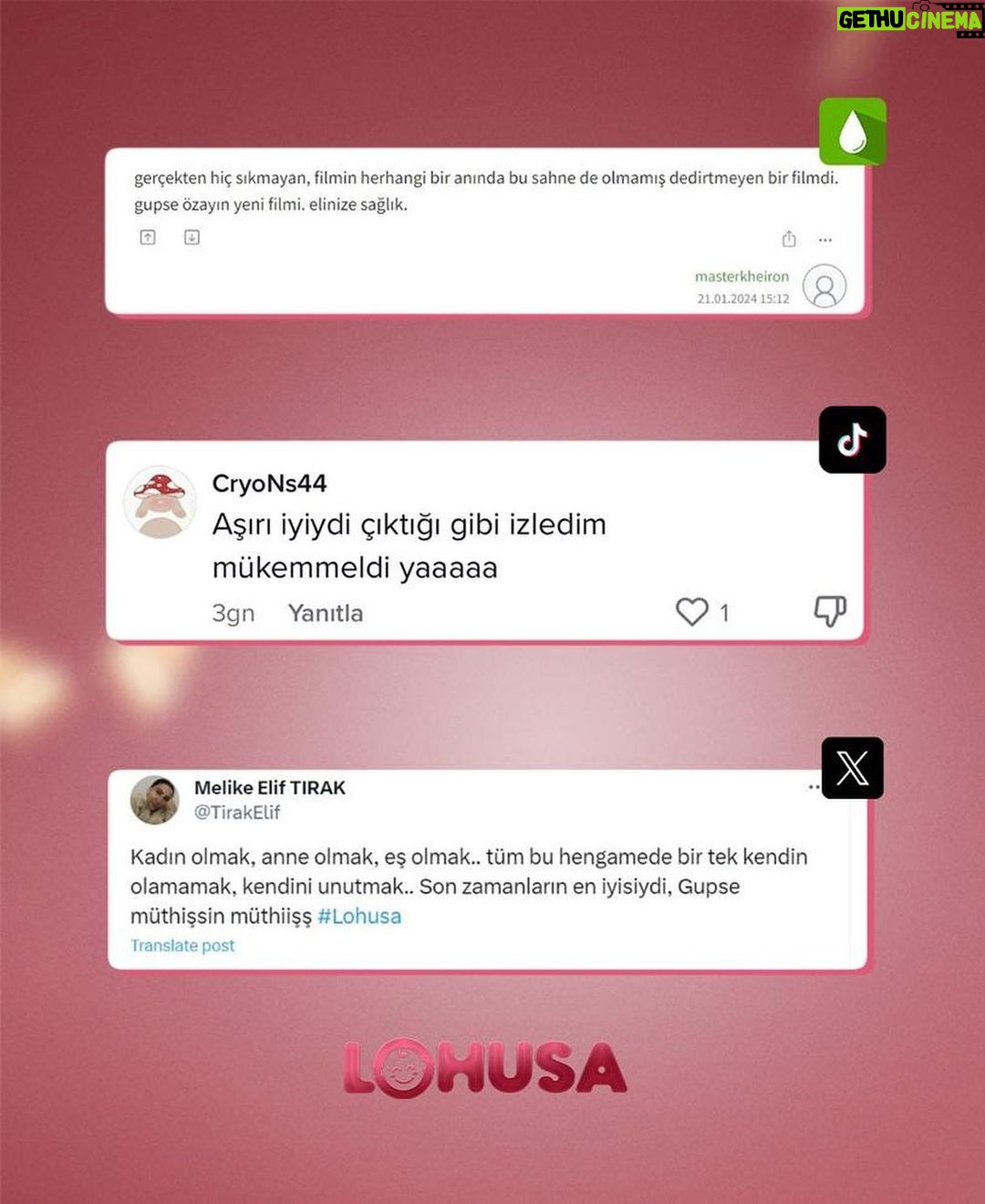 Gupse Özay Instagram - Her platformdan güzel yorumlarınızı görüyoruz ve çokkk mutlu oluyoruz 🥹🙏🍿 Canımız seyirci #lohusafilm