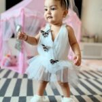 Gurmeet Choudhary Instagram - Our little miracle is one today 🥹🫠❤️❤️❤️ Happy Birthday my @divishaadiva you complete us 🧿 . My Outfit : @belavous Divisha’s Outfit : @shilpsaxena . . . . #DivishaTurnsOne #HappyBirthday