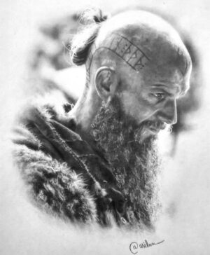 Gustaf Skarsgård Instagram - There is some amazing fan art out there! Thank you @asilum_ for this insanely good portrait! #fanartfriday