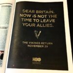 Gustaf Skarsgård Instagram - Funny @hbonordic add for Vikings. #brexit #vikings (To clear any confusion, it still airs on the 28th on @history in the states, this is just for hbo Nordic)