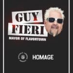 Guy Fieri Instagram - It’s official! I’m takin’ your favorite @nfl team on a trip down to Flavortown with my new officially licensed collection. Custom-designed by @homage, it features my favorite foods across all 32 NFL cities. Available now at @officialnflshop 🏈🔥