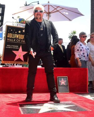 Guy Fieri Instagram - Wow, 4 years ago today. 
Can’t thank the @hollywoodchamberofcommerce, @foodnetwork, my family and of course the Citizens of @flavortownusa enough for this honor!! ⭐️