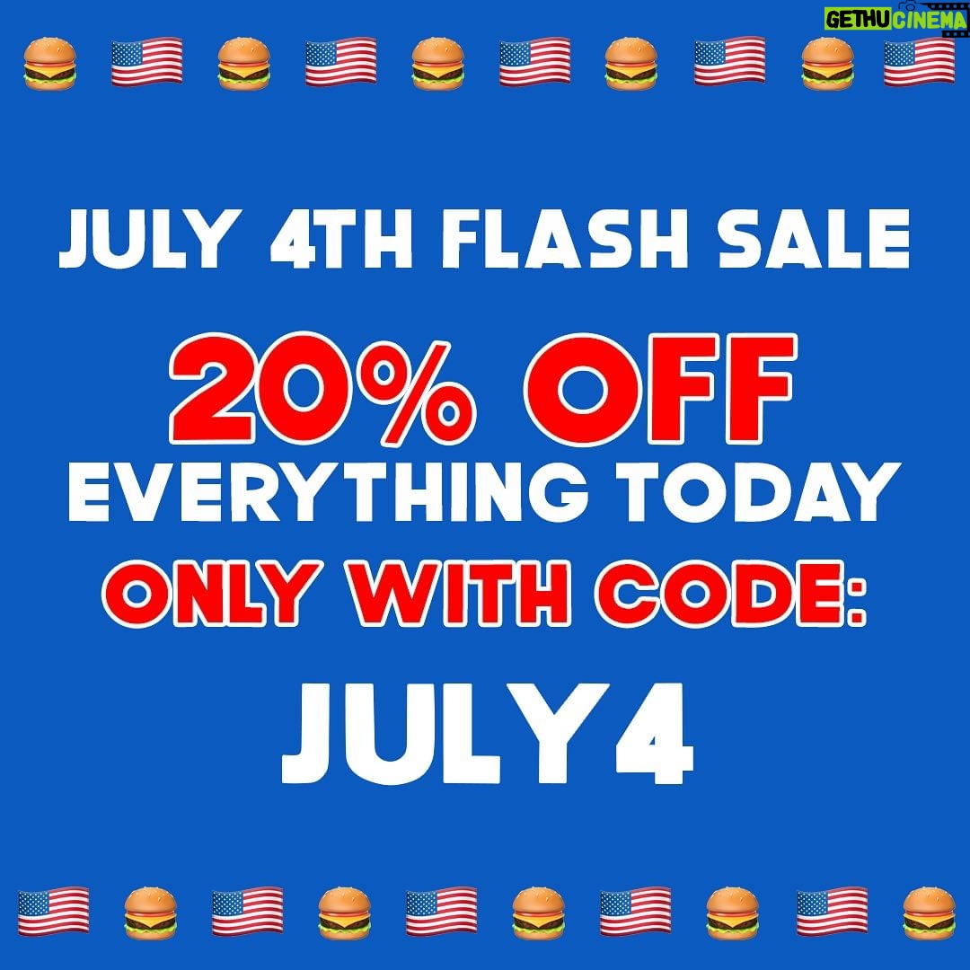 Guy Fieri - 14.3K Likes - 🦅 Happy birthday America! 🇺🇸😂 July 4th FLASH SALE - Grab 20% OFF any order w/code: JULY4 today only #4thOfJuly