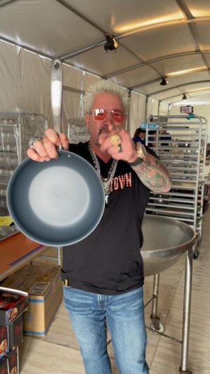 Guy Fieri Instagram - 🔥THE WAIT IS OVER! 🔥

My 3-Pan Set of Laser Titanium Cookware is officially IN STOCK! This ain’t your grandma’s cookware, folks- it’s groundbreaking technology that locks in flavor without harmful chemicals! #LevelUp

And guess what? You still have the exclusive opportunity to snag this set at a smokin’ deal! For a limited time only, get your hands on all three pans for just $99! That’s a whopping $30 off the retail price! Don’t wait, ‘cause once these bad boys are gone, they’re gone!

Order today and cook like a pro with my Flavortown-approved cookware! Let’s get cookin’, America! (Link in bio)
