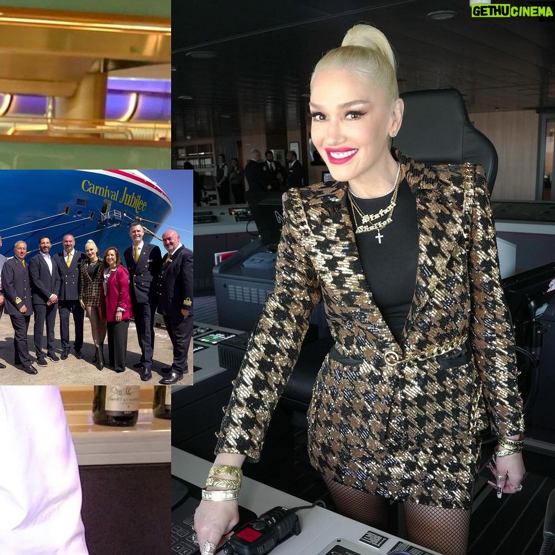 Gwen Stefani Instagram - thank u @carnival Jubilee for inviting me 2 be the Godmother of ur magnificent ship !! 🛳️ 🥰 i feel so honored ♥️ gx