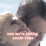 Gwen Stefani Instagram – who has u picking Purple Irises ?! 🪻🥰 gx