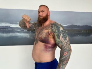 Hafþór Júlíus Björnsson Instagram - Doctor explains pec tear live on my YouTube channel. Link in my bio and stories