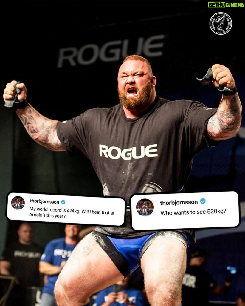 Hafþór Júlíus Björnsson Instagram - @thorbjornsson wants to attempt a new Elephant Bar Deadlift world record at this years Arnold Strongman Classic, will he break it? 👀 Grab your tickets via the link in bio to find out! | 2024 Arnold Strongman Classic presented by @roguefitness @reignbodyfuel @sbdapparel | Greater Columbus Convention Center