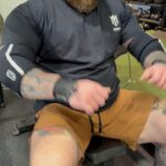 Hafþór Júlíus Björnsson Instagram - 135kg incline axle press for easy 6 reps. 95kg natural stone overhead for easy two reps. Session fuelled by @reignbodyfuel Thor's Power Gym