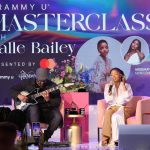Halle Bailey Instagram - wow, yesterday was so surreal. thank you so much to @grammyu for inviting me to come speak & perform for all of the new beautiful music creatives of today. 🤍✨ i had such a blast speaking to y’all and i was so inspired by the energy in the room. also deeply grateful to @munilong (who is one of my all time inspirations!! )for coming and moderating the conversation, i felt like i learned so much from her 🥹what a great day 🎉and thank you again to grammyu for giving me the space to be myself and share my art 🤍✨i’m deeply grateful