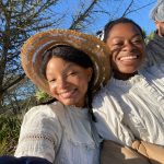 Halle Bailey Instagram - happy holidays everyone from young nettie🎄♥️✨the color purple is in theaters now ♥️✨i had such a beautiful time on the making of this film and left this set feeling so inspired by the experience 🥹✨let alone getting to write an original song for this film 🥺i’ve learned so much and my heart is filled with such gratitude.. i hope you all enjoy the movie and have a beautiful holiday with the ones you love most !! ♥️♥️