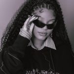 Halle Bailey Instagram – late night dinner with @off____white 🖤💙✨