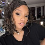 Halle Bailey Instagram - short hair don’t care 🖤✨