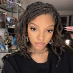 Halle Bailey Instagram - short hair don’t care 🖤✨