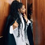 Halle Bailey Instagram - dripping in @gucci for milan fashion week 🖤😌✨
