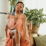 Halle Bailey Instagram - more detailed pics from live performance of angel ☁️✨i’m so happy you guys love this version !! 🥹