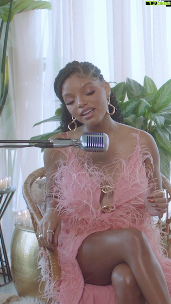 Halle Bailey Instagram - this lyrics to this song have helped me through so many challenges and difficult moments in my life .. it remains my mantra today .. i’m so happy to share with you a live performance of my song angel 👼🏽 ✨out on youtube now, link in bio!! big thank you to @madisoncalley for making this so special too!! also to @derekdixielive who gets us together!! 🩷🎶