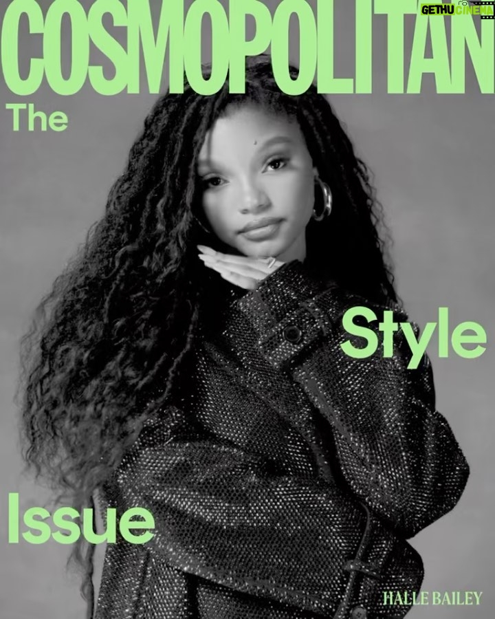 Halle Bailey Instagram - thank you so much @cosmopolitan for this fun issue 🖤✨link in stories to article