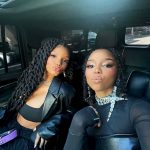 Halle Bailey Instagram - last night with @vspink ☺️🖤