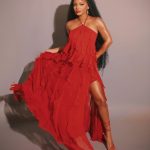 Halle Bailey Instagram – lady in red ♥️💃🏽✨the color purple comes out christmas day !