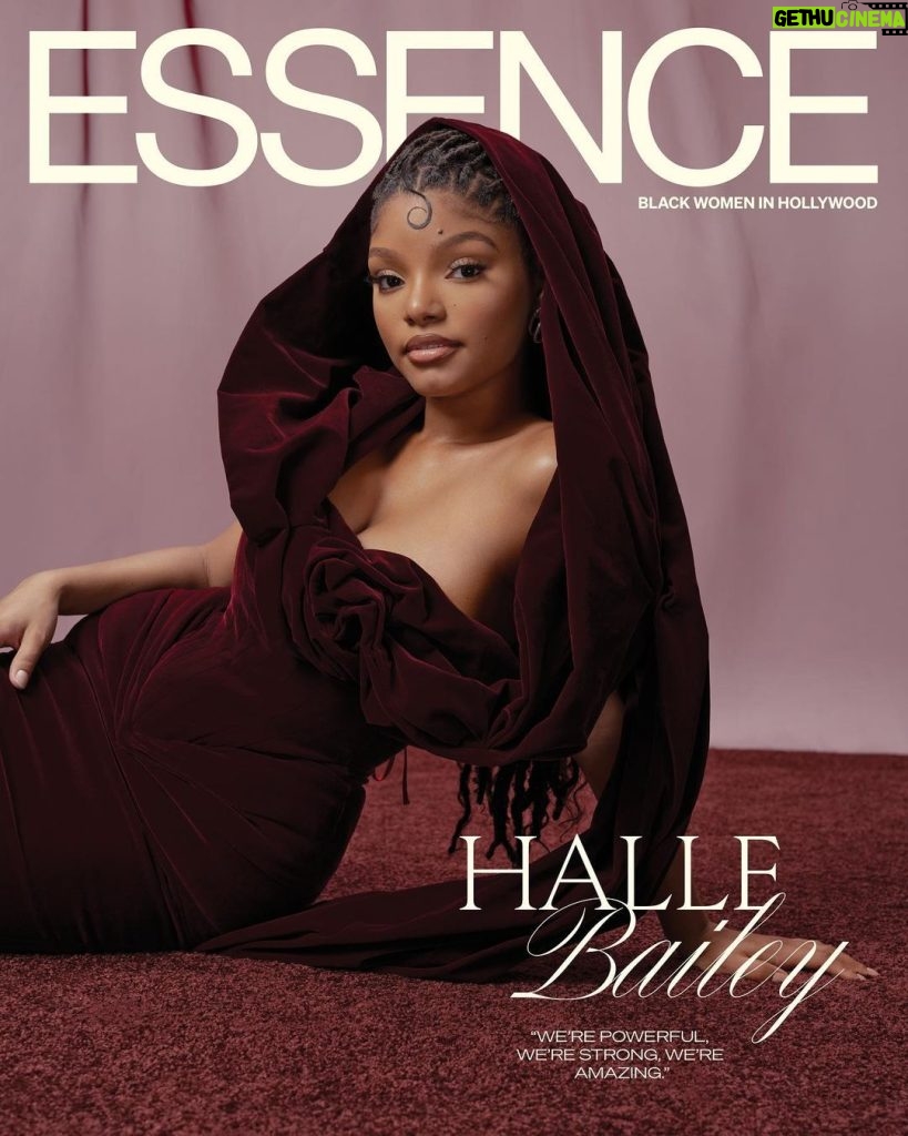 Halle Bailey Instagram - thank you so much @essence for this incredible honor 🌹✨i’m forever grateful
