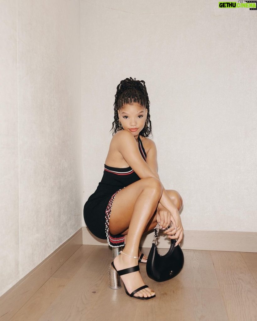 Halle Bailey Instagram - thank you for having me @off____white ♥congratulations on a beautiful show @ibkamara 🙌🏽✨ Paris,France