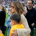 Halle Berry Instagram – Thank you @mls & @davidbeckham for making my son’s dream come true and for giving me some extra ‘cool mom’ points 🤍⚽️
