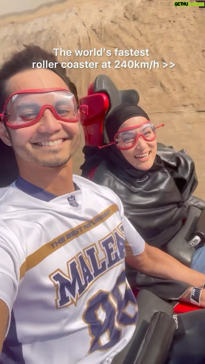 Hanis Zalikha Instagram - The fastest rollercoaster in the world with my love Ferrari World Yas Island, Abu Dhabi