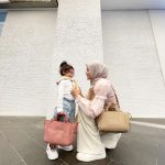 Hanis Zalikha Instagram - When we have matching get-ups, we OOTD! Still can’t believe my girl has left her baby phase behind so I must capture more moments like this 🥹 Anyhoo, this Puffy Mini Tote is the bag of the moment! You will see me a lot with it, I promise — it’s so spacious and so so cool. Sometime Bag @sometime_byasiandesigners just launched them yesterday so grab yours now!