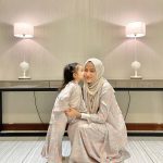 Hanis Zalikha Instagram - Before I had a daughter, I have envisioned all the matching outfits and mini duplicate of my ootds with my princess and wondering why aren’t more moms doing it? Now I have a daughter and I wonder no more — it’s just too much work. So I thank brands that makes a set like this 😂 Outfits by @mimpi_kita .