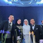 Hannah Delisha Instagram - A beautiful bulan dan bintang night. Love and blessing always to both of you @meripergibulat 🌕✨ Dressed in @rizmanruzaini #manjegotmeried