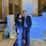 Hannah Delisha Instagram - A beautiful bulan dan bintang night. Love and blessing always to both of you @meripergibulat 🌕✨ Dressed in @rizmanruzaini #manjegotmeried