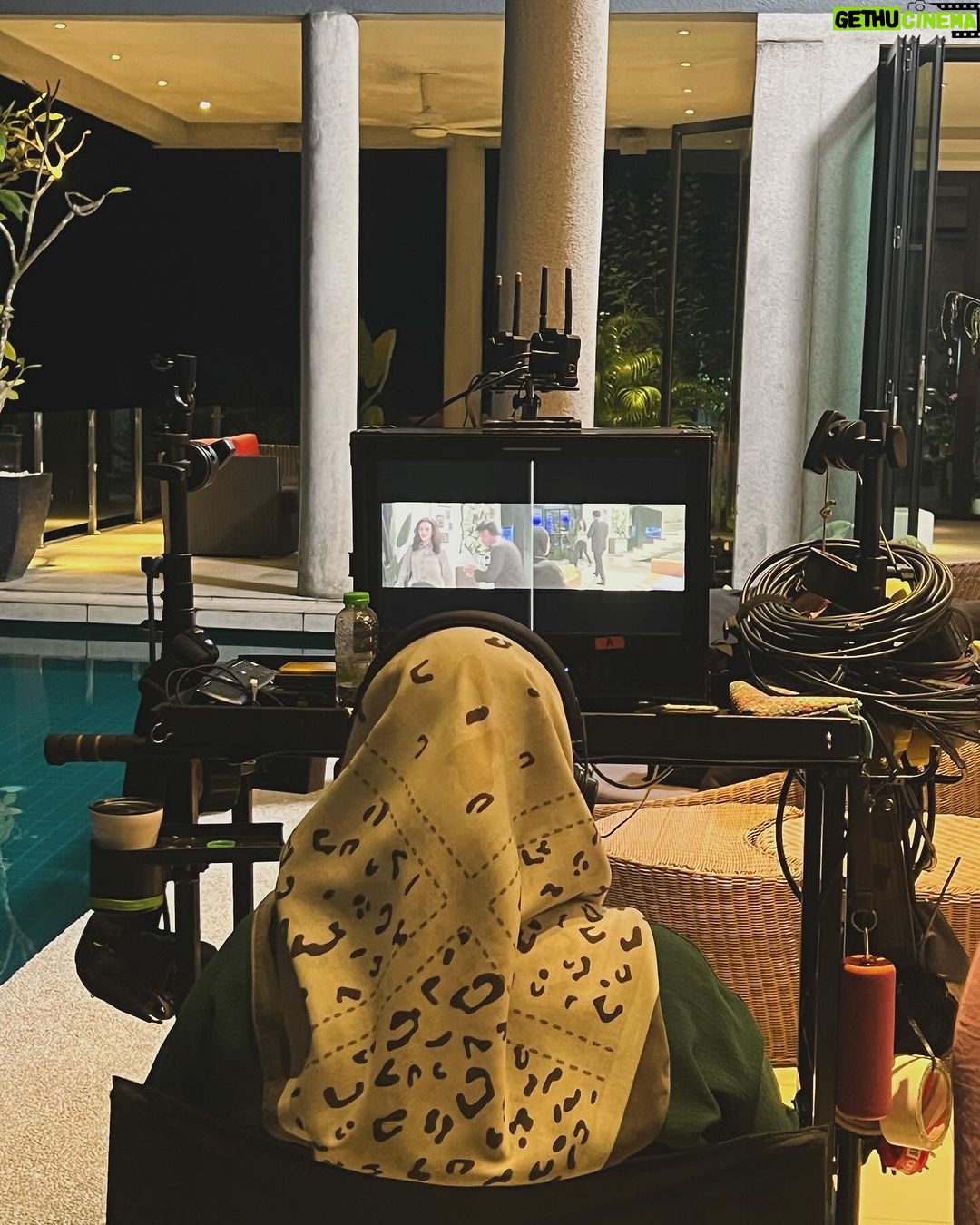 Hannah Delisha Instagram - Batrisya on set #lelakiitu 🖤 Coming soon 2024 @tv3malaysia #slotsamarinda