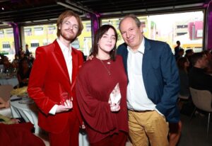 Hans Zimmer Instagram - It’s always fun to see @BillieEilish and @Finneas, but it’s even more fun to present a #VarietyHitmakers award to them for Film Song of the Year!! 🎶 They won the award for #NoTimeToDie which — no big deal —  they also won a GRAMMY for too. Loved seeing you both!!