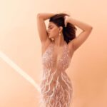 Harnaaz Kaur Sandhu Instagram - Zenned out🌴 Photographer- @tejasnerurkarr HMUA - @mehakoberoi Outfit: @gretelz.milano Jewellery: @putstyle07 Styled by: @sheefajgilani Assisted by: @jhanvikhatwani_ @kareena.desaii