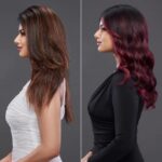 Harnaaz Kaur Sandhu Instagram - The perfect red! ❤️ Thank you @shinejanarthanan & @lorealpro_education_india for this vibrant change! #Ad #HairColor #LorealProInReds #LorealProfIndia #LorealProlndia #LproReds #iNOAreds #GoRed #ShadesOfRed