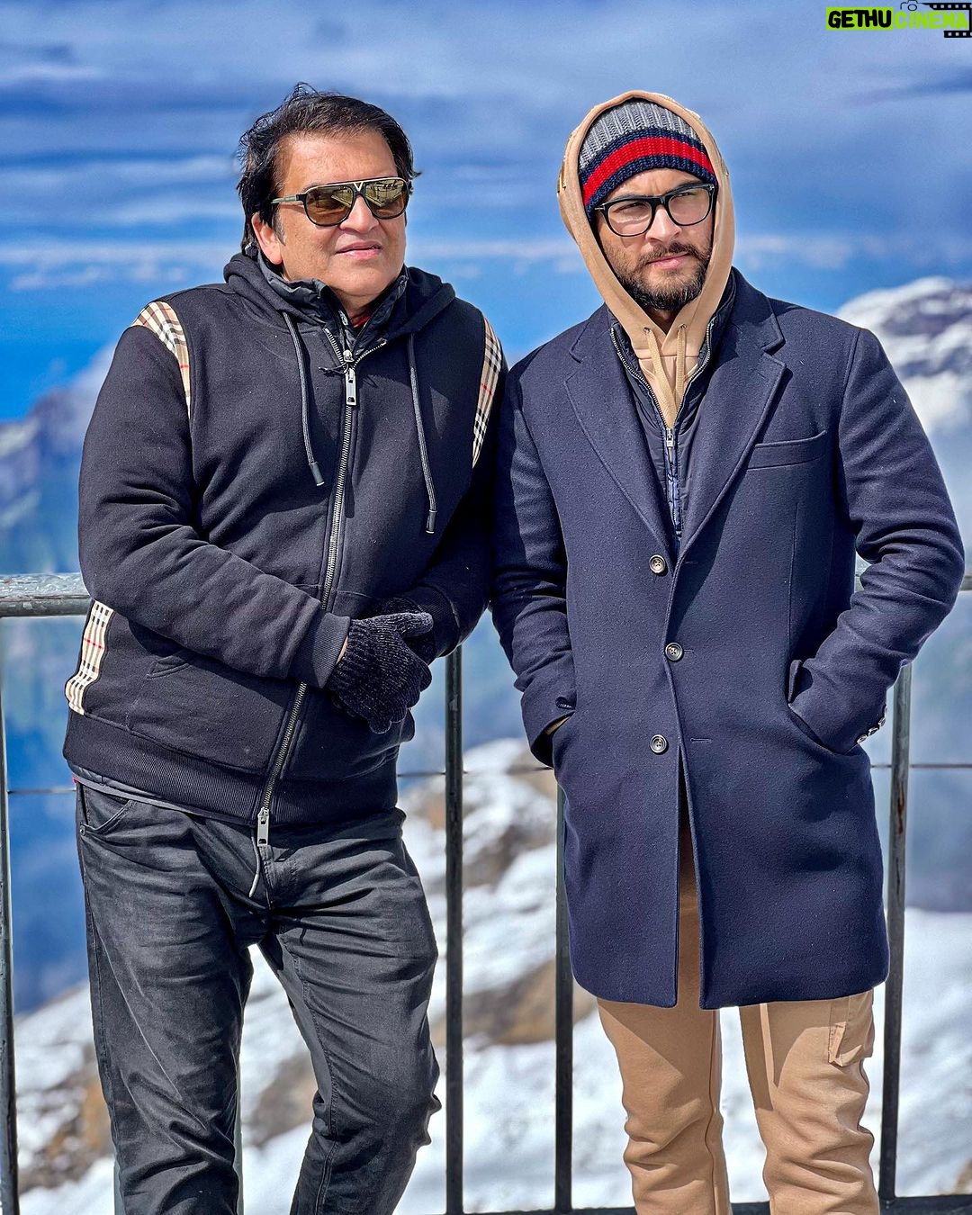 Haroon Kadwani Instagram - Happy Birthday to my one and only superhero π«Άπ» keep shining, smiling and conquering π© @abdullah.kadwani Mount Titlis, Switzerland