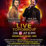 Haroon Kadwani Instagram - Haroon Kadwani & Wajhi Farooki going live tomorrow on Instagram! Tune in at 6 pm to become part of the exclusive chat as well as catch an unplugged performance by @wajhifarookiofficial #Humraazi #Ruposh #GeoEntertainment #HarPalGeo #7thSkyEntertainment #AbdullahKadwani #AsadQureshi #AliFaizan #NooraMakhdoom #HaroonKadwani #KinzaHashmi #WajhiFarooki @abdullah.kadwani @asadaqureshi @harpalgeotv @haroonkadwani @7thskyentertainment