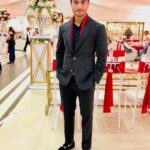 Haroon Kadwani Instagram - Dapper @ahmedbhamofficial #SuitUp #Suit #MensFashion #LookBook #OOTD #Wedding #Season #Summer #BlackAndRed #Dressed Punjab, Pakistan