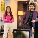 Haroon Kadwani Instagram - Hi there… Mehwish… #Jhoom 💫 @harpalgeotv @7thskyentertainment @sidra.niazii