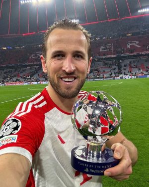 Harry Kane Instagram - 🌟 𝐏𝐋𝐀𝐘𝐄𝐑 𝐎𝐅 𝐓𝐇𝐄 𝐌𝐀𝐓𝐂𝐇 🌟 

#FCBayern #MiaSanMia #FCBLAZ #UCL