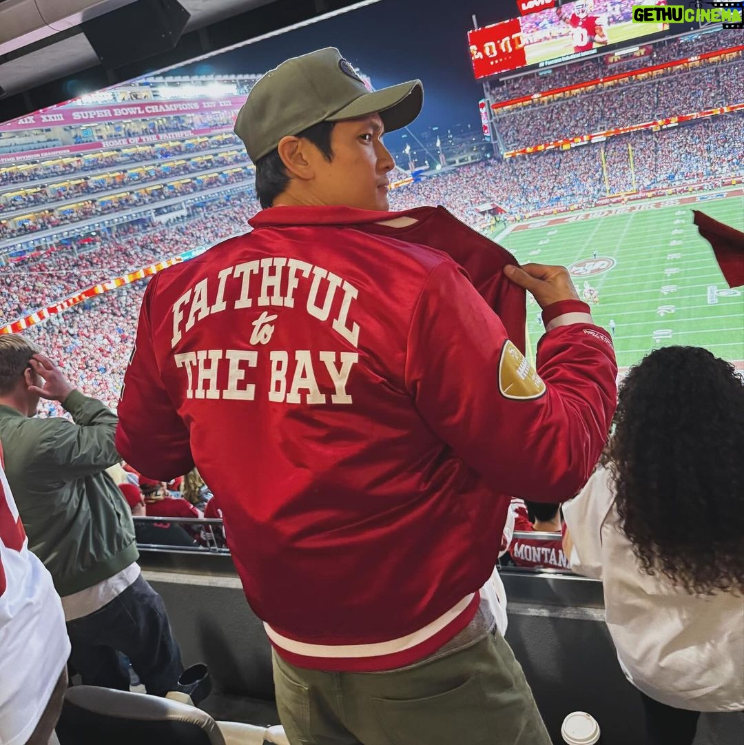 Harry Shum Jr. Instagram - Poetic season not only for Brock Purdy but for the whole @49ers organization!!! Last pick in the draft to the SUPERBOWL!! I did lose some years watching the first half tho π #FTTB #DoItForTheBay Levi's Stadium